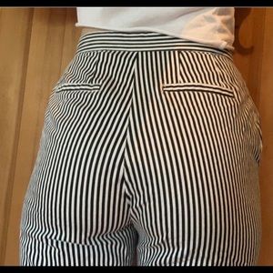 vertical striped straight leg pants